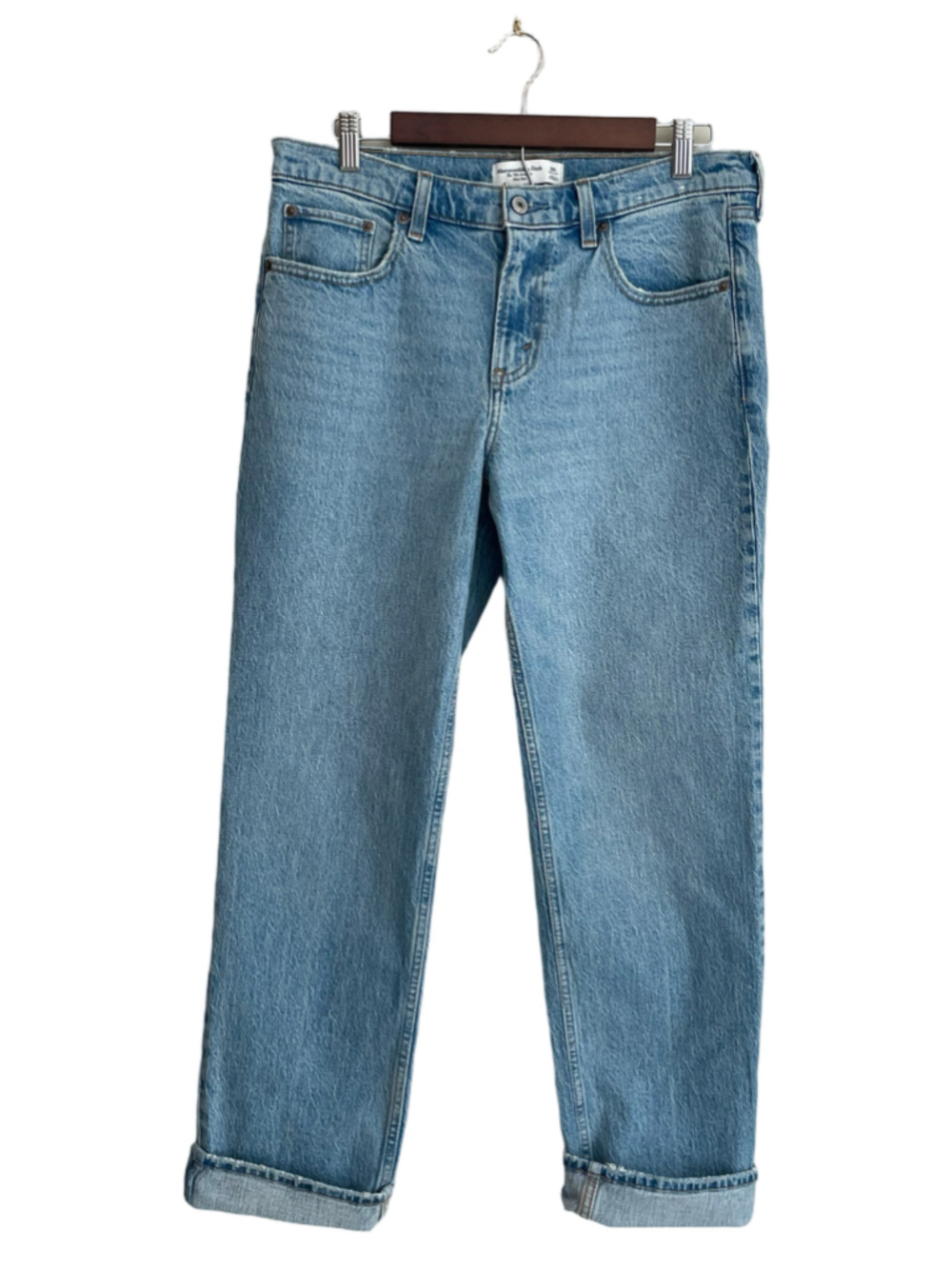 Abercrombie & Fitch 90s Straight Mid Rise Jeans Women’s 30 Regular Light Wash